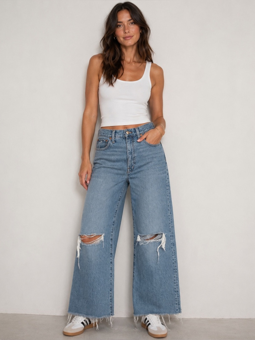 Madewell‎ Superwide-Leg Distressed Jeans